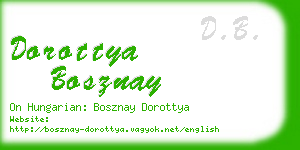 dorottya bosznay business card